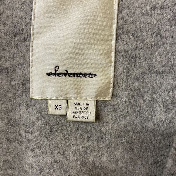 Womens Vest Anthropologie Elevenses Gray Woven Wool A Line Open Lined - Picture 11 of 11